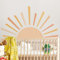 Tanlaby Halbe Sonne Wandtattoos Große Boho Sonnenaufgang Wandsticker Moderner Bogen Wandaufkleber für Wohnzimmer Schlafzimmer Büros Sofa Hintergrund Hause Wanddekoration