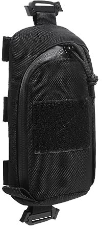 POFET Handytaschen für Rucksack, Taktische Handytasche, Rucksack-Befestigungstasche für Wandern, Camping, Compact Tasche for den Außensport, Schwarz