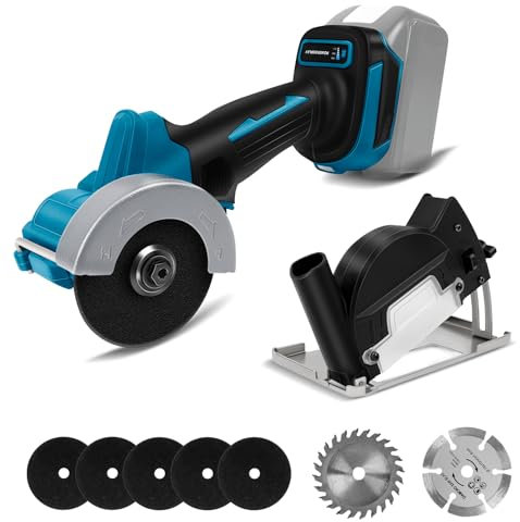 WingFly Amoladora Angular a Batería para Makita 18V, Mini-Amoladora Profesional, 76mm, Motor Sin Escobillas, Protección de Disco, para Cortar, Esmerilar, Pulir