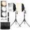 VEVOR Kit d'Éclairage Softbox Professionnel, Lot de 2, 400x400 mm, Ampoule LED 45 W, Couleur Réglable 3000-6500 K, Support Trépied, pour Studio, Photographie, Enregistrement Vidéo, Diffusion en Direct