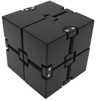 Infinity Cube Fidget Toy Cube suitable for Adults & Kids, New Version Fidget Finger Toy Stress and Anxiety relief, Killing Time Fidget Toys Infinite Cube suitable for Office Staff (Black)