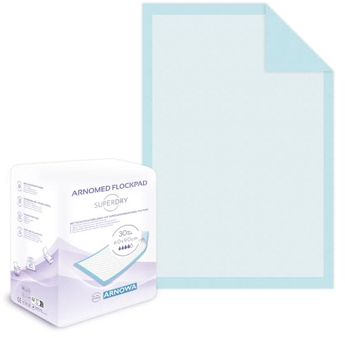 ARNOMED Empapadores Cama para Incontinencia 60x90cm, Cambiador Desechable 5 Capas - 240 Unidades