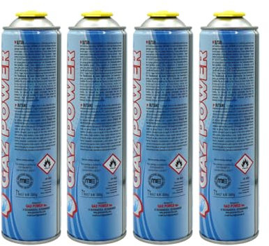 Bluecraft 4X Gaskartuschen – Universalgas 300 g mit Schraubgewinde – Propan/Butan für Unkrautbrenner, Lötbrenner, Abflammgerät, Camping & Grill