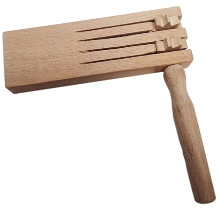 Kids Percussion Wooden Castanet Toy Spinner Rattle Acoustic Board Educational Toy Wooden Ratchet Noise Maker Mexican Matraka Traditional Matra Instrument Ratchet Musical Instrument