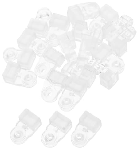 HAMPPLIES 35 Piezas Clips para Panel de Vidrio con Tornillos Fijadores de Plástico para Espejos de Armario Abrazaderas para Puertas y Ventanas Clips de Sujeción para Vidrio Armarios y