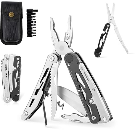 Ganzo G304 Vollgröße Multifunktionswerkzeug, 21 in 1 Taschenmesser aus Edelstahl mit Schraubendreher, Scheidezange, Ideal für Outdoor, Camping, Reparatur