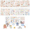 416 Stücke Sticker Babyalbum Sticker Baby Sticker Fotoalbum Baby 8 Blatt Baby Sticker Selbstklebende Sticker Baby,Für Babyshower Deko,Geschenk,Fotoalbum,Notizbuch (Blau,Braun)