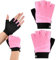 Amexo Kinder Halbfinger Fahrradhandschuhe Atmungsaktiv Kinder Sport Reithandschuhe rutschfeste Gel Halbfinger Sporthandschuhe, Fingerlose Straßenreithandschuhe, für Training Ski Rudern, 6-10 Jahre
