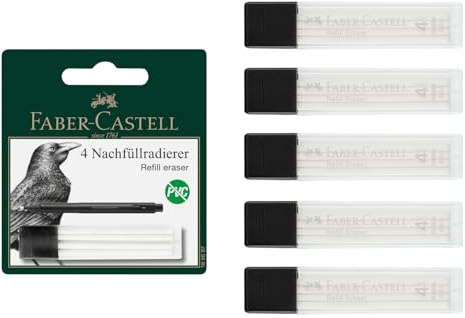 FABER-CASTELL 205267 - Goma de borrar de repuesto Precision Eraser Pen, 20 gomas de repuesto para bolígrafo borrador