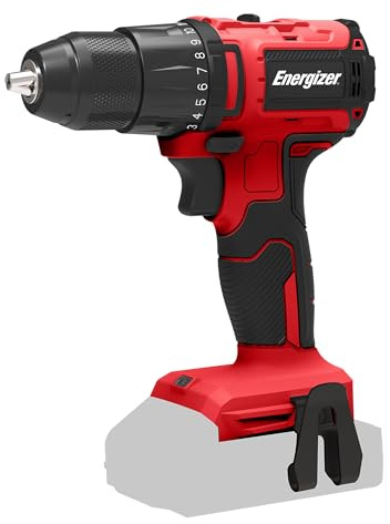 ENERGIZER – Perceuse Visseuse Sans Fil 20V Ultra Légère Couple 40 Nm, 2 Vitesses (1850 RPM), Mandrin 10mm, Compatible Batteries 20V, Outil Haute Performance pour Bricolage & Chantier