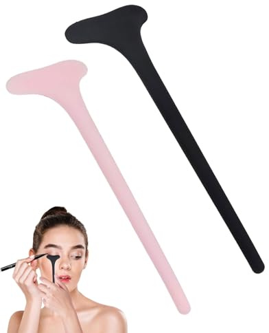 JUKOTA 2 plantilla de silicona para delineador de ojos para principiantes, almohadillas reutilizables para levantamiento de pestañas, herramienta de maquillaje de ojos para mujeres, niñas y mujeres
