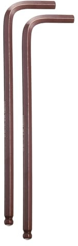 QUARKZMAN 2Pcs Llave Hexagonal de Bola, 7/32 Sae S2 de Acero, de Brazo Largo, en Forma de L, Herramienta de Reparación para Bicicletas y Motocicletas en Casa, Rojo Marrón