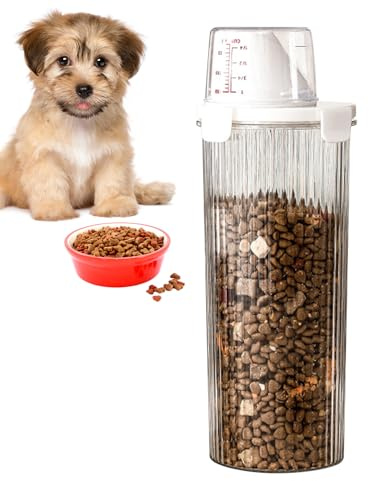 Knowlife Boîte De Stockage Aliments Animaux - Boîte de Conservation pour Croquettes de Chat avec Couvercle | Grande Capacité Hermétique Bec Verseur et Doseur pour Friandises Accessoire Cuisine