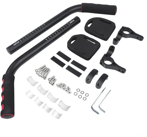 Manubrio regolabile per triathlon in alluminio con barra AERO per bici da corsa o mountain bike, braccioli ergonomici con imbottitura in gommapiuma, adatto per manubri da 22,2-26,5 mm, per guida