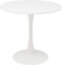 Kare Design Tisch Schickeria, Weiß, 2-4 Personen, D80cm, Elegant-Stil, Rund, Pflegeleicht, Kleiner Küchentisch, Minimalist, Esszimmer, Konferenztisch Büro, Robuster Stahl Sockel, 74x80x80 cm (HxBxT)