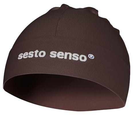 Sesto Senso® Gorra Niños Inverno Sombrero Juventud Beanie Unisex de Invierno bajo Casco a Prueba de Viento de Punto Esquí Snowboard Tamaño Universal (marrón)