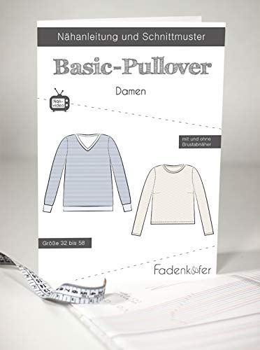 Papierschnittmuster Basic-Pullover Damen