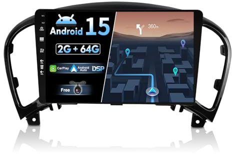 JOYX Android 14 Autoradio pour Nissan Juke J15 (2010-2019) / YF15 Infiniti ESQ (2011-2017) - [2G32G] - Caméra GRATUITES - 2 DIN - 9 Pouce 2.5D - Soutien Dab Volant BT5.0 WLAN Carplay 4G Android Auto