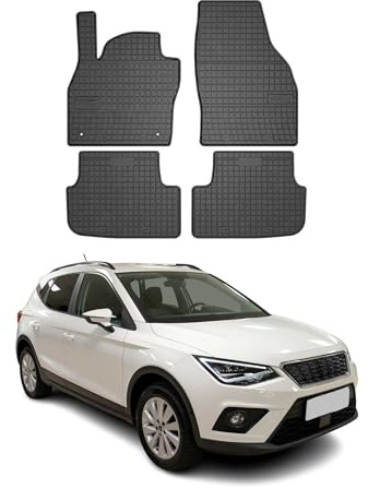 OMAC Gummi Fußmatten kompatibel mit Seat Arona 2017-2026 Automatten Gummi Schwarz 4tlg