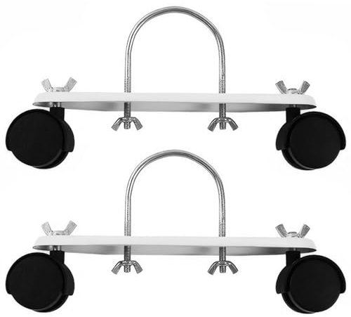 Bracets de poulie mobile pour radiateur rempli d'huile 2PCS 3PCS 360 ° Roues de roues pivotantes lourdes pour chauffage électrique Chauffle en acier en carbone à crochet en U, roues noires, radiateur