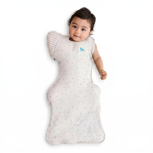 Love To Dream™ Swaddle UP™ Transition Bag, Medium 6–8.5 kg – You Are My White | Snug Fit with Zip-Off Wings | 0.2 TOG Ideal for Spring & Summer (24–27°C) | Machine Washable Cotton & Double Zip