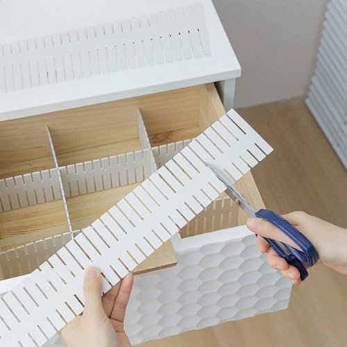 32 Pezzi Organizer Cassetti con Accessori, Regolabili Divisori per Cassetti, Separatori per Cassetti per Ufficio Bagno Cucina o Camera da Letto
