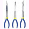 MANUFORE Jeu de 3 Pinces à Bec Long (Pinces Longues) 11 Pouces / 280 mm - Droite, 45° et 90° - Outils Pro pour Électriciens, Réparation, Bricolage, Atelier