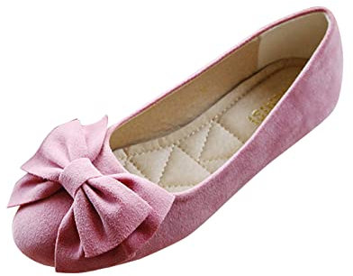Ballerinas Women's Flat Dress Shoes Slip On Shoes Ballet Women's Shoes Elegant Ballerina Shoes Comfortable Soft Loafer Party Wedding Shoes Mary Jane Low Shoes Bridal Shoes Pumps Casual Shoes, red, 9
