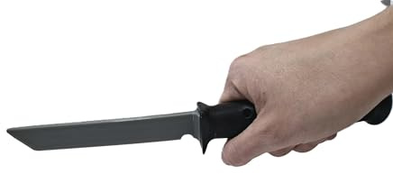 Generisch 2 Stück StrikeForge Trainingsmesser – Flexibles Übungsmesser für Kampfsport & Selbstverteidigung, ergonomischer Griff, schwarz