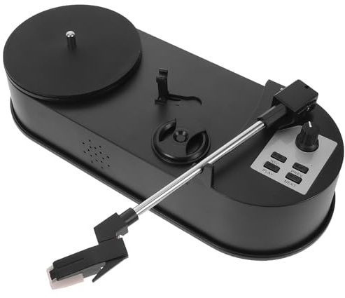 iplusmile Platine Vinyle Portable avec Convertisseur Tourne-Disque Rétro pour Écoute de Disques Vinyles Lecteur de Disques Vintage
