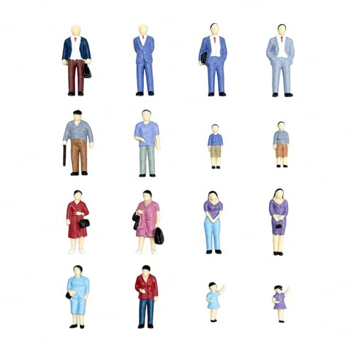 Domefahaso 50 1:42 Scale Mini Human Figures Scenery Model Parts | Fine crafted miniature people for building model railway scenery and handmade diorama artworks