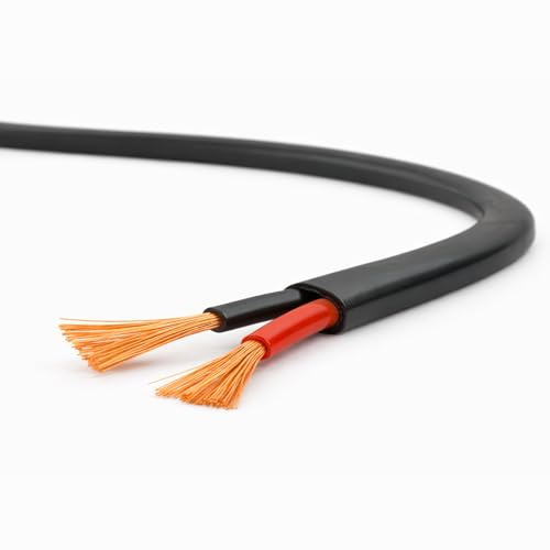 Wire4u Automotive Flat Twin 2 Core Thin Wall Cable 12V 24V Copper Wire (0.5mm² 11Amps, 10 Metres Coil)