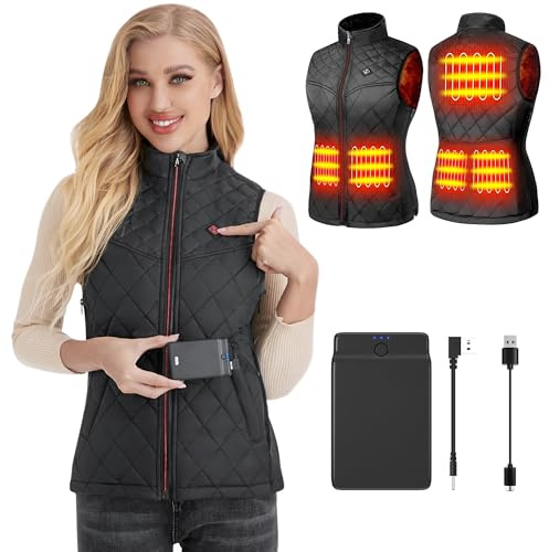 PETREL Heated Vest Women with Battery Pack, Rechargeable Lightweight Heating Warming for Hunting