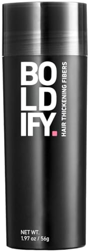 BOLDIFY Hair Fibres for Thinning Hair, for Women & Men, Ash Brown 56g | Instantly Fills Thinning & Fine Hair for a Fuller, Thicker Look - Thin Spot Cover Up - Hair Building Fibers & Hair Powder