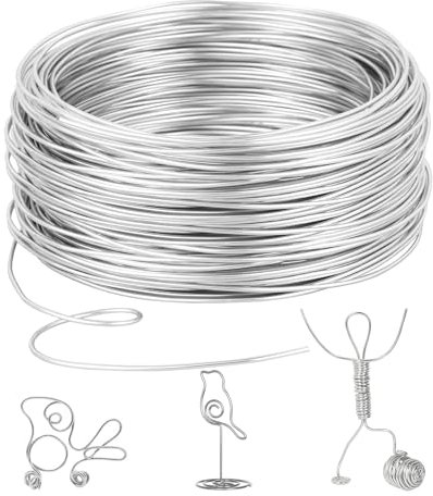 Romon Basteldraht, Aluminium Schmuckdraht, DIY Draht Zum Basteln, Aluminiumdraht für Basteln Und Schmuck Herstellung (2mm X 10 M)