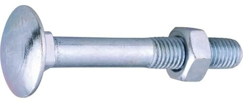 Boulon Japy - Viswood - Tête ronde collet carré - TRCC - Acier zingué - 8 x 120/22 mm - Boîte de 50