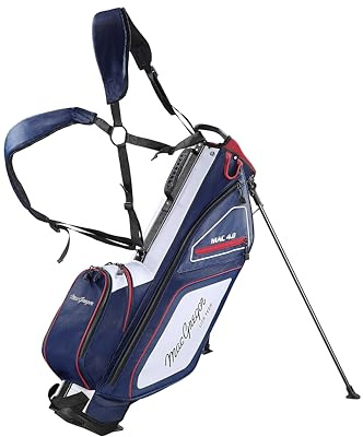MacGregor Principal 7 Golf Stand Bag with 5 Pockets and Shoulder Strap, Navy/Red