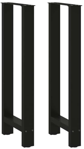 vidaXL Patas para mesa de bar negras (2 unidades, 40 x 100-101 cm, acero)