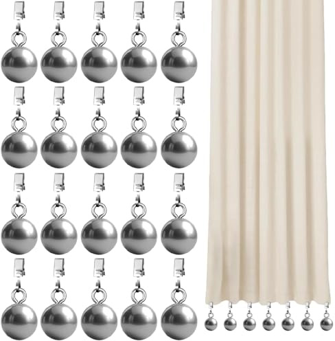 Hoemwarm 20 Pack Outdoor Curtain Weights, 6.3 oz Heavy Duty Curtain Weights Tablecloth Flag Weights Clips for Wind Pergola Patio Gazebo Cabana Outdoor Drapery