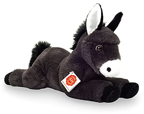 Teddy Hermann 90266 Esel liegend 34 cm, Kuscheltier mit idealem Recyclinganteil (Füllmaterial)