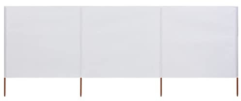 Higsose Cortavientos plegable de 3 piezas, 400 x 80 cm, para playa, resistente al viento, protección contra el viento, protección visual para jardín, exterior, camping, parque, protección contra el