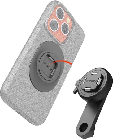 sincetop Serie Q [Quad] Porta Cellulare Bici,Supporto Telefono Stelo Bicicletta - Staffa per tappo del manubrio, in lega di alluminio CNC, rilascio rapido per bici da strada, elettriche e gravel