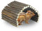 Coradoma Natur Weidenbrücke Nagerbrücke für Kleintiere, Flexible Holzbrücke Spielzeug und Käfigzubehör, 17x28 cm – Ideale Kletterbrücke für Hamster, Kaninchen, Meerschweinchen und Mäuse