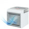Mini Air Cooler Cools Humidifies 3 Speeds LED Lights 7 Colours White Grey 2077