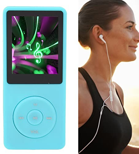 Lettore MP3, 30 Ore di Riproduzione Lettore MP3 MP4 Memoria da 8 GB 64 GB Espandibile, Lettore Musicale Portatile con qualità Senza Perdita, per Lettore Musicale Sportivo (BLUE)