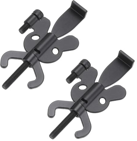 PATIKIL Portable Security Door Lock, 2 Pack Adjustable Butterfly Hotel Door Lock Devices with Storage Bag for Enhanced Safety for Traveling Hotel Home Apartment, Black