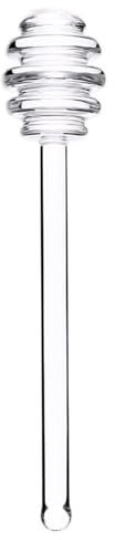 Mini Honey Dippers Stick- 6 Inch Clear Glass Honey Spoon Dipper, Syrup Honey Stirring Stick for Kitchen Honey Jam Jar Dispense Drizzle Party Favors,Honey Spoon,Honey Sticks,Honey Stick