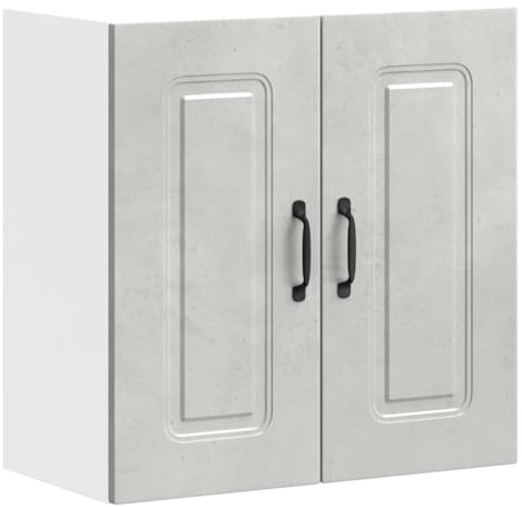 vidaXL Küchen-Hängeschrank Kalmar Betongrau Holzwerkstoff, Wandschrank Küche, Wandschrank, Oberschrank, Küchenschrank, Hängeschrank, Oberschrank Küche