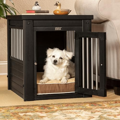 Jaula para Perros Confort Modelo Arkansas - Perrera de Interior - Fabricado con ECOFLEX - Cuatro Colores y Tres tamaños a Elegir (Negro, S (60,5x46,2x56,4cn))