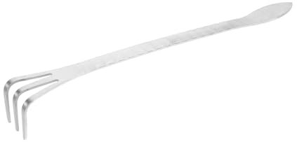 BESPORTBLE Rastrillo de Mano Inoxidable de 3 Puntas para Jardinería Herramienta para Aflojar Mango Ergonómico para Bonsáis y Desmalezar